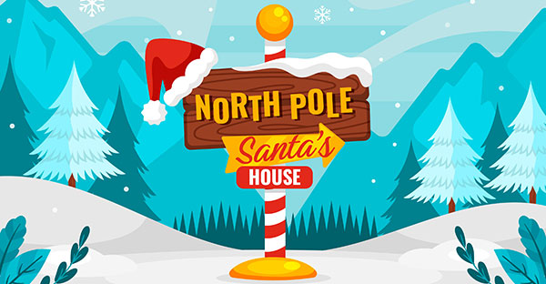 north pole santas house